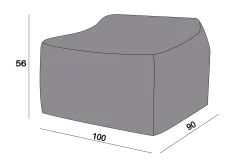 Защитный чехол на кресло Гранада 100×90×56 см, цвет серый