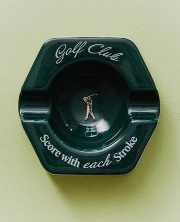ZARA HOME КЕРАМИЧЕСКАЯ ПЕПЕЛЬНИЦА "GOLF CLUB", ЗЕЛЕНЫЙ