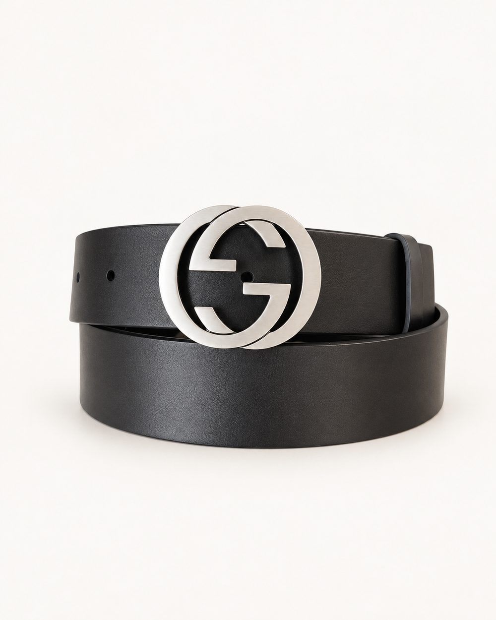 Ремень Gucci Interlocking G 3,8 см — чёрный