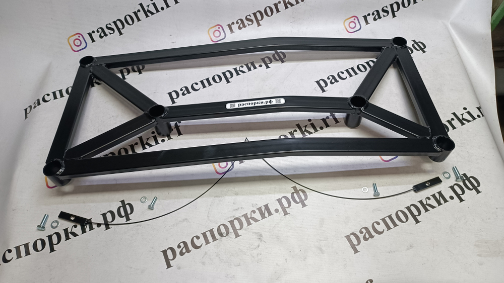 Усилитель жесткости передний нижний 6-и точечный Mitsubishi Outlander 2 XL, Citroen C-Crosser и Peugeot 4007 (ПОД ЗАКАЗ)