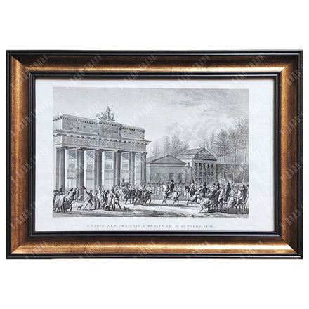 Бовине Эд. Вступление французов в Берлин по ориг. Свебаха. Гравюра. 1834 г.