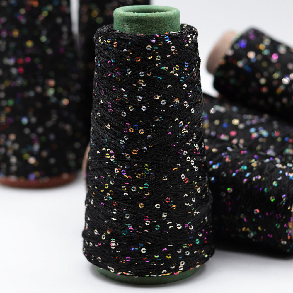 Sequin Yarn art. Paillette (чёрный)