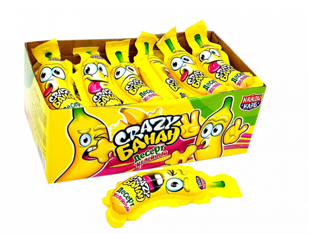 Десерт желейный "Crazy Банан" 60гр*20шт*12 блоков