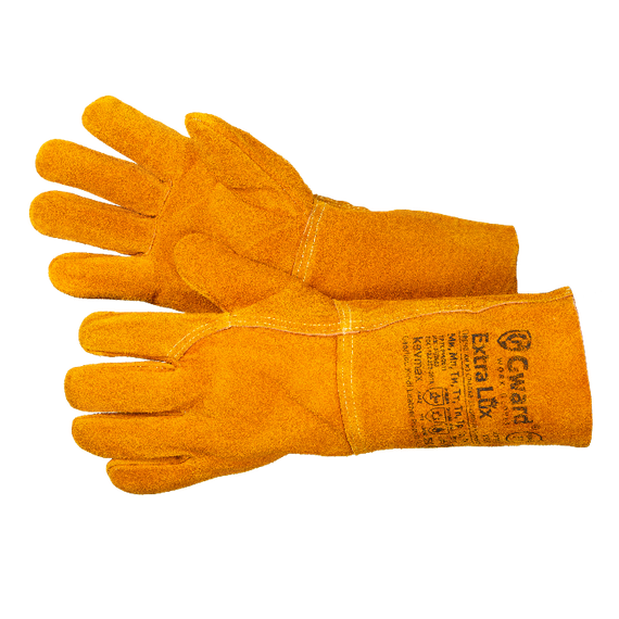 Краги Gward Extra Lux, из спилка, оранжевого цвета, без подкладки