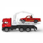 Игрушка автотрейлер инерционный с машинками, W2215-7A