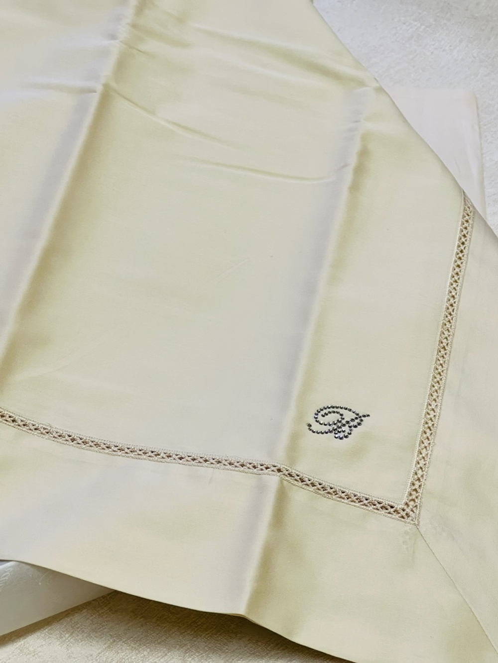 Постельное белье 2 спальное евро Blumarine Blunotte Avorio 1638