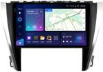 Магнитола для Toyota Camry 55 2014-2018 (рамка серебристо-черная) - Teyes CC3-2K QLed Android 10, Быстрая, SIM-слот, CarPlay