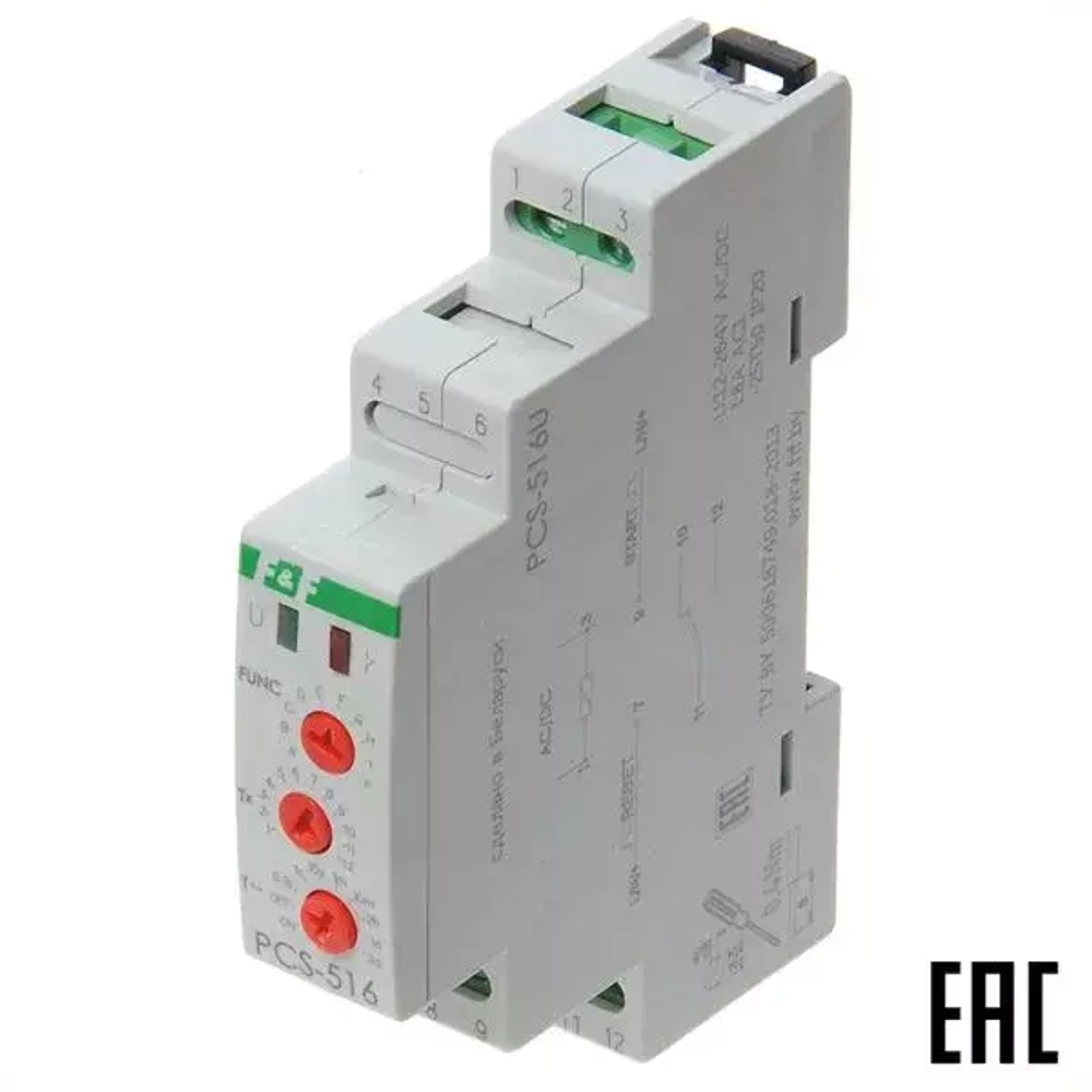 Реле времени PCS-516U 8А 12-264В AC/DC 1 перекл. многофункц. вход: START/RESET