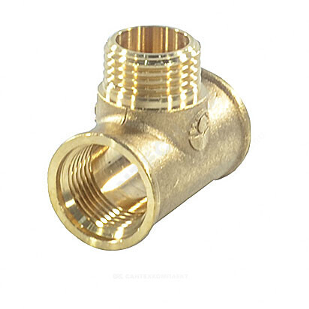 Тройник латунь переходной Ду 20х15х15 (3/4"х1/2"х1/2") ВР/НР/ВР VALFEX VF.132.L.034.012.012
