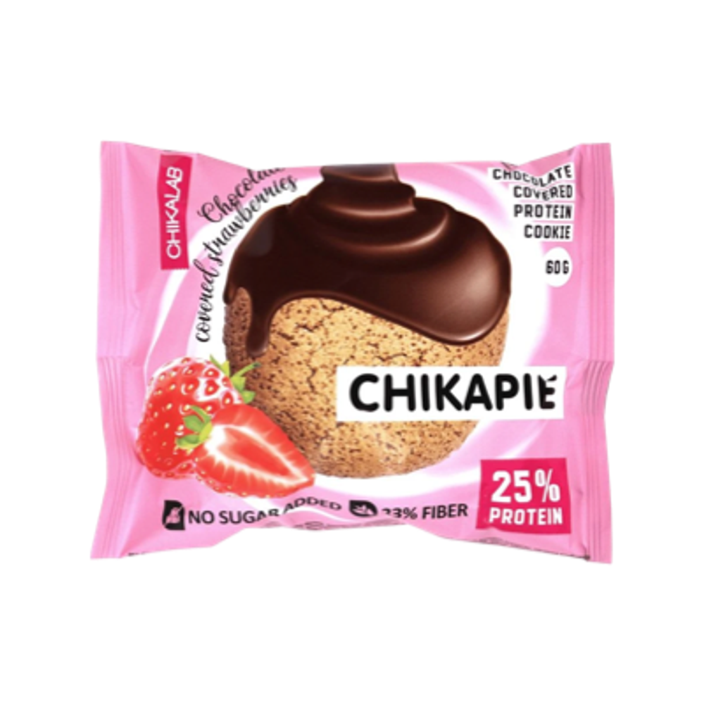 Печенье глазированное с начинкой "Клубничное", ТМ "CHIKALAB"