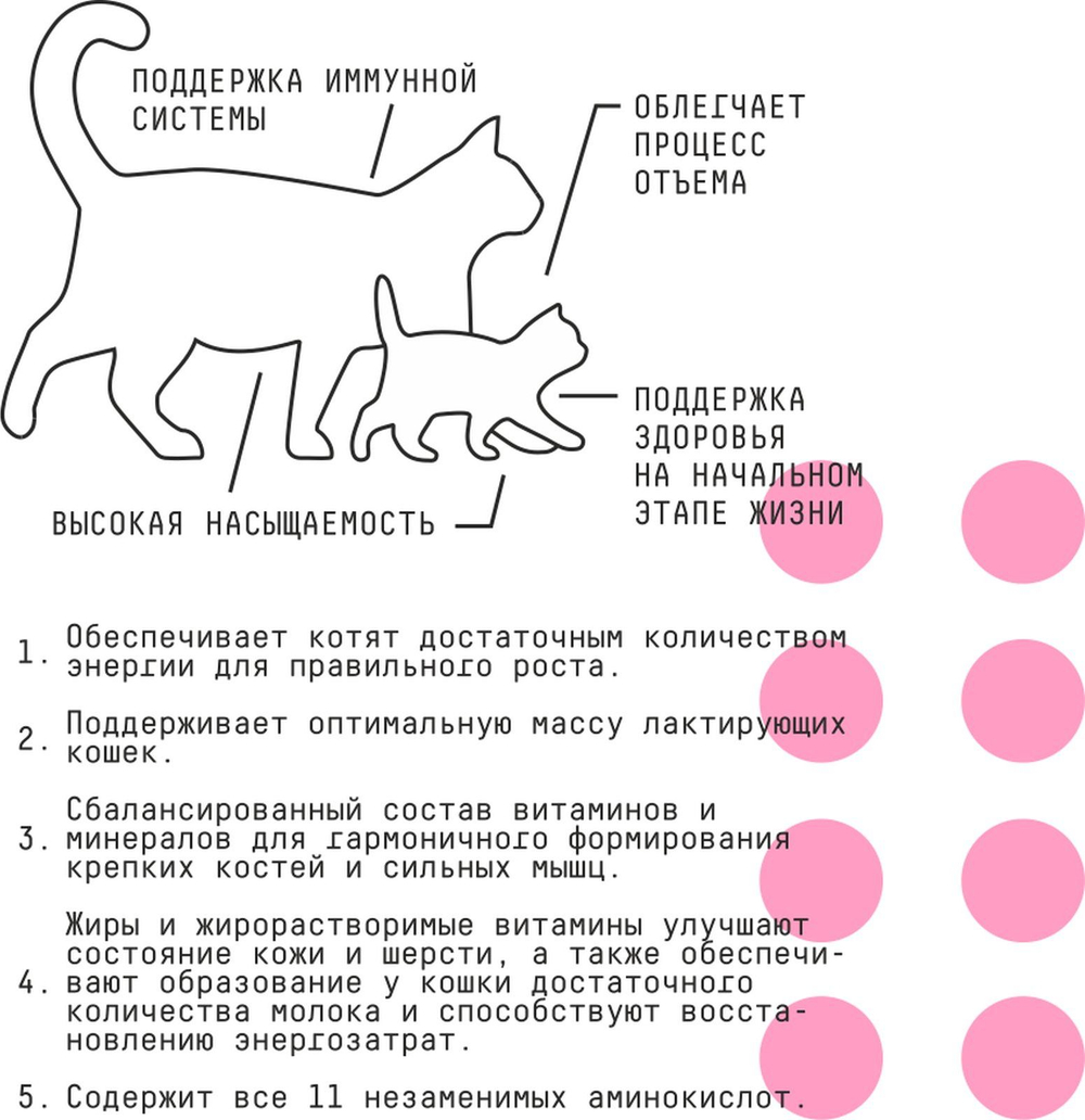 Сухой полнорационный корм для котят AJO Cat Kitten & Mom, с индейкой, 400 г