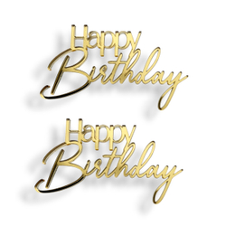 Топпер Мини Happy Birthday ТМ6220 7см 2шт акрил