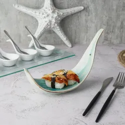 Блюдо для подачи 21*7,4 см h13,5 см для закусок Sea Blue Leaf Frutti di Mare P.L. [1]