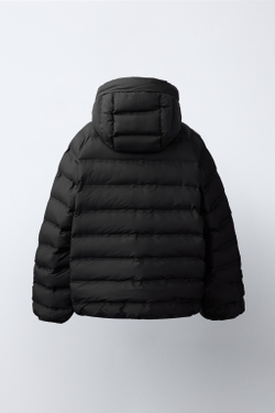 ZARA УЛЬТРАЛЕГКАЯ КУРТКА WATER REPELLENT, ЧЕРНЫЙ