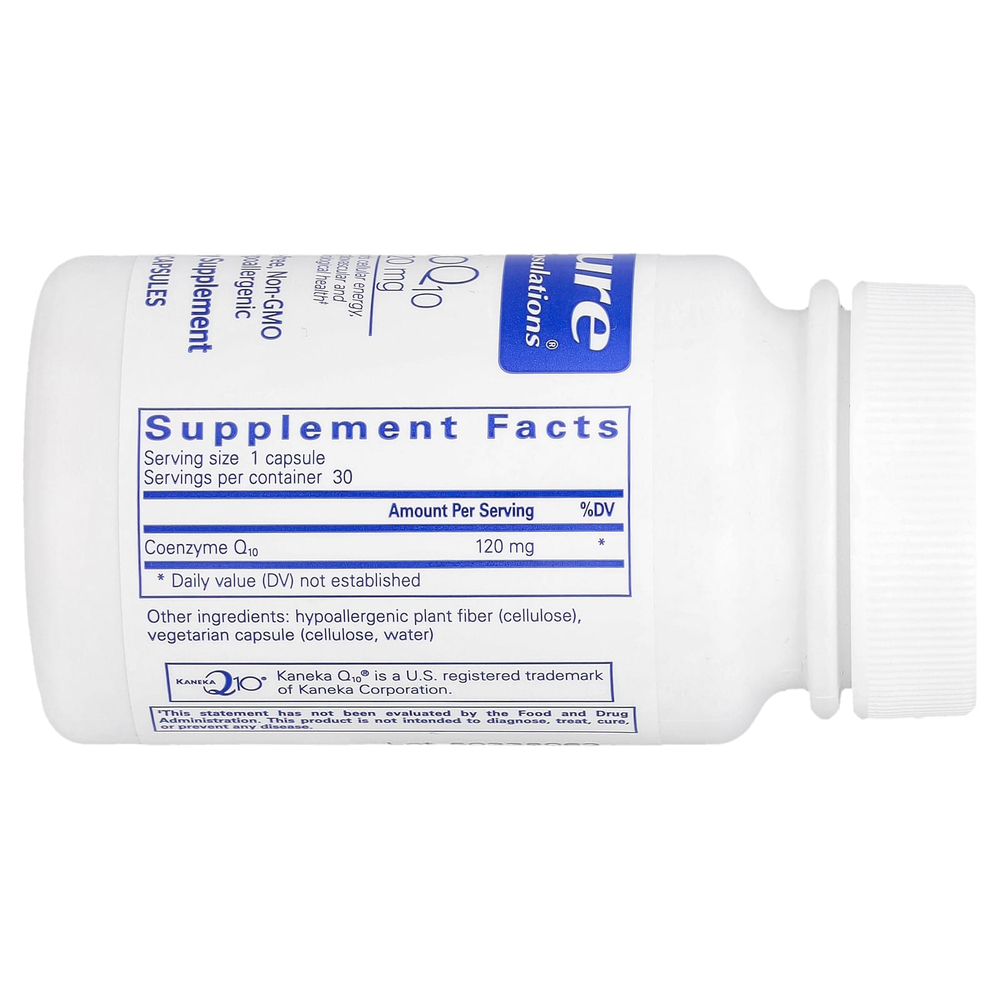 Pure Encapsulations, CoQ10, 120 мг, 30 капсул