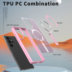 Прозрачный чехол Mesh Pro Magnetic Case для Samsung Galaxy S22 Ultra