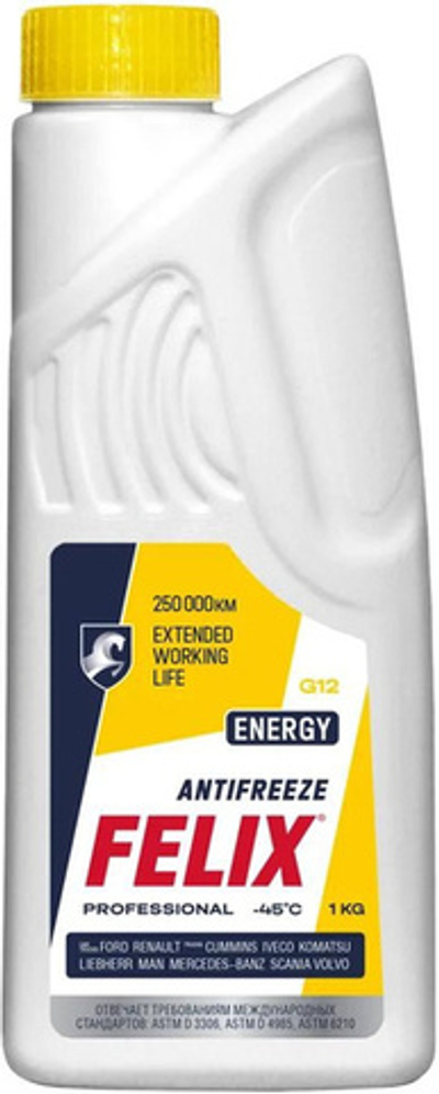 Антифриз Felix ENERGY готовый -40C желтый 1 кг 430206026