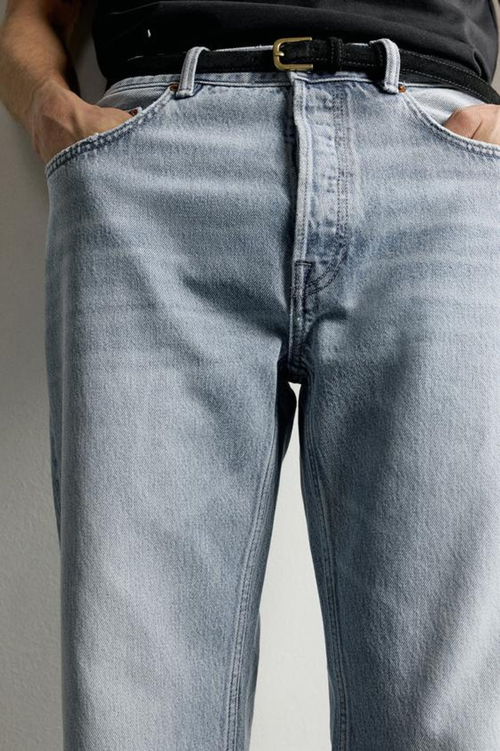 ZARA ДЖИНСЫ STRAIGHT LEG, СИНИЙ