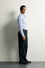 РУБАШКА SLIM FIT В ПОЛОСКУ — ZARA