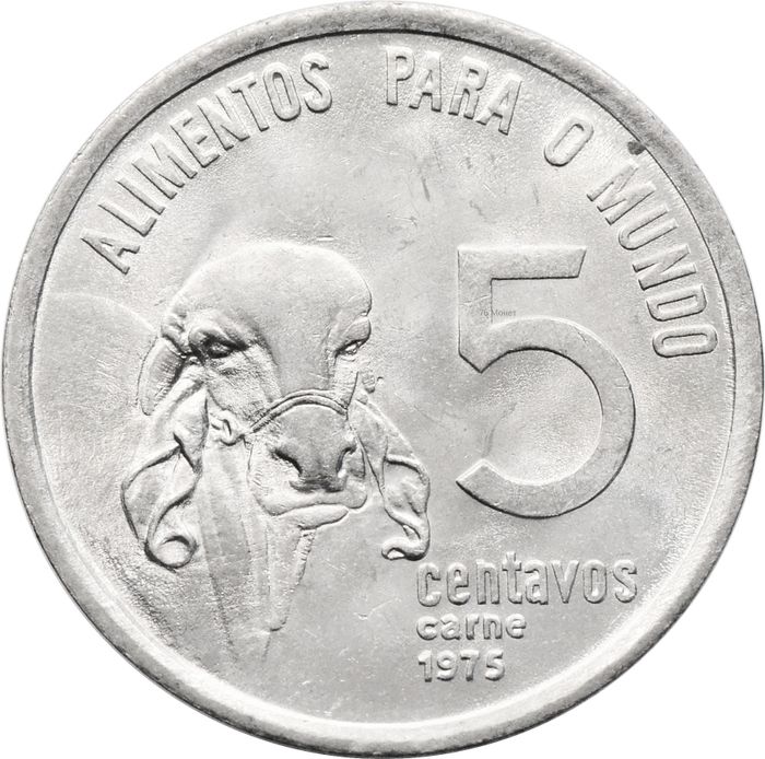 5 сентаво 1975 Бразилия. ФАО - Зебу