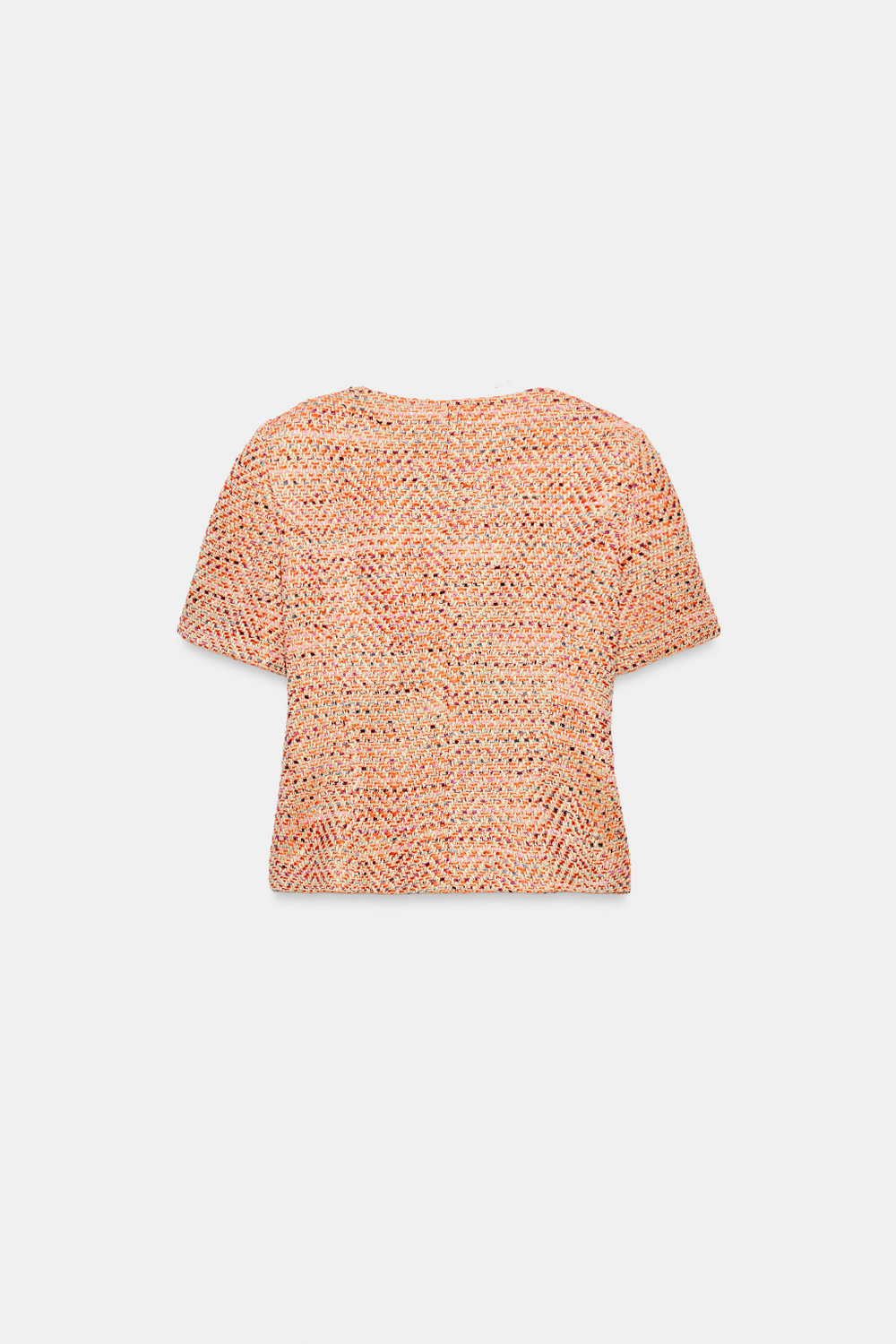 БЛЕЙЗЕР С КРУГЛЫМ ВЫРЕЗОМ И КОРОТКИМИ РУКАВАМИ — ZARA