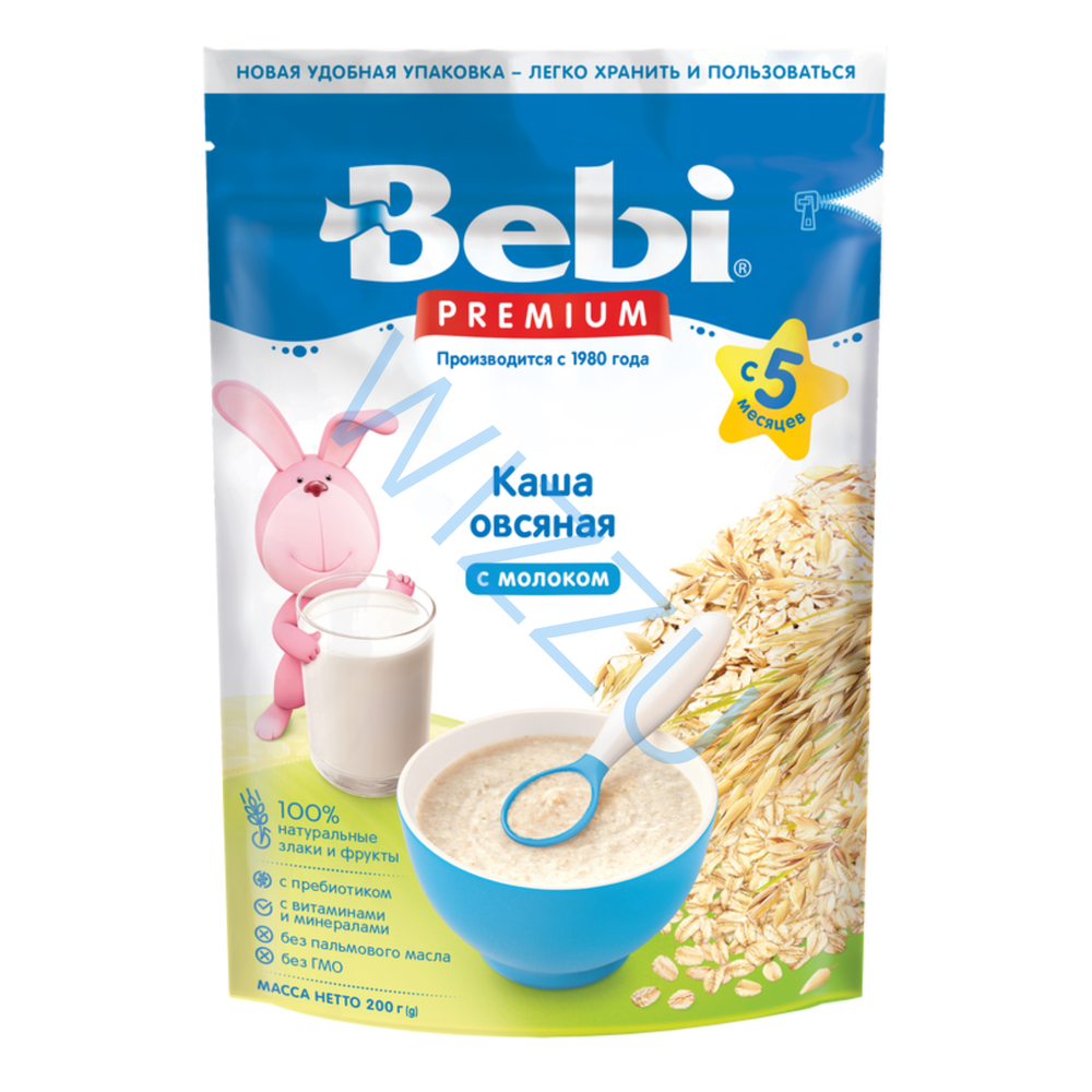 Каша молочная сухая овсяная Bebi Premium, 200 г