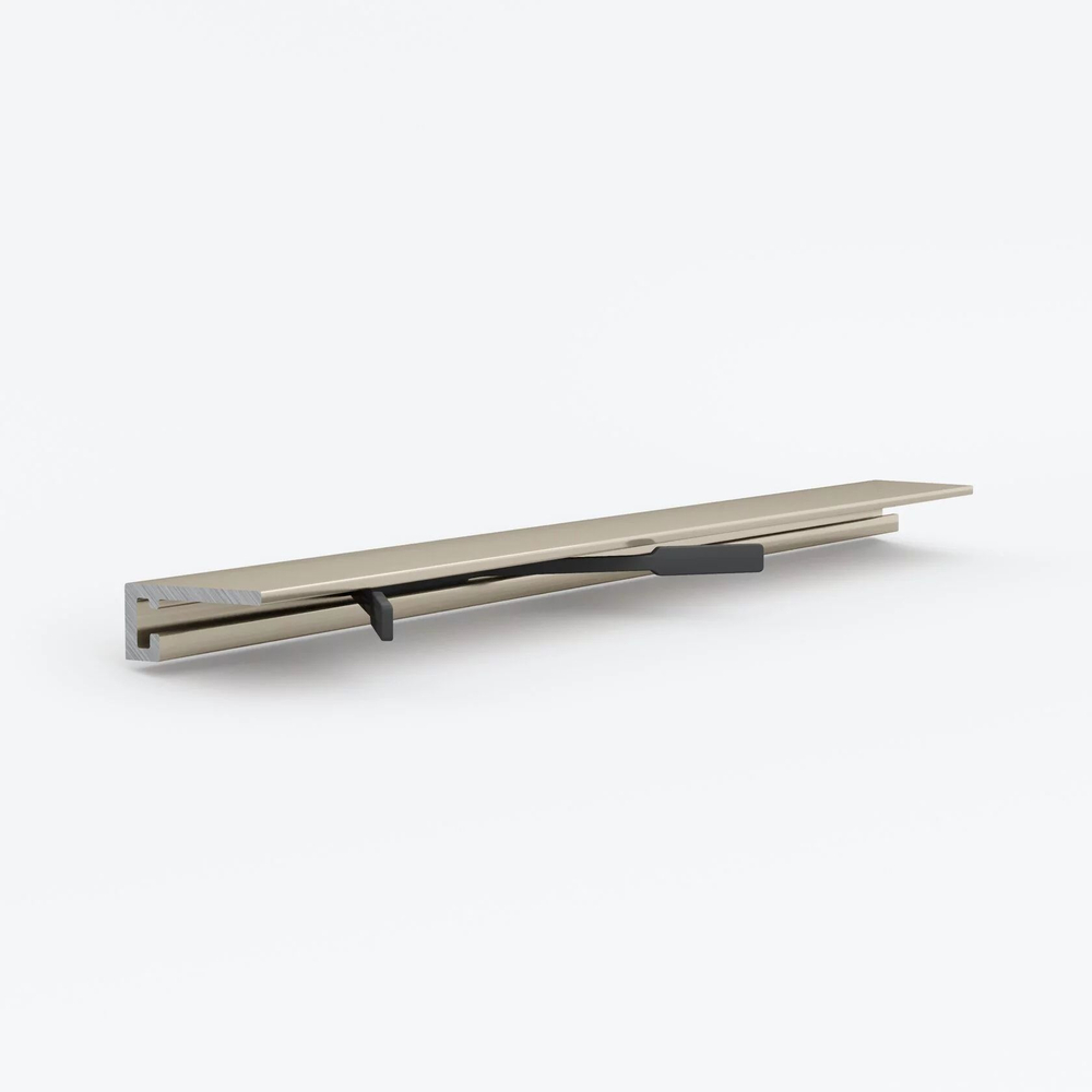 Микроплинтус черный матовый алюминиевый Laconistiq Micro 15 Classic 15x5x2450 мм