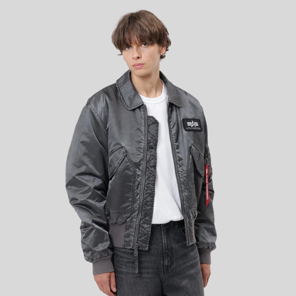Куртка Alpha Industries CWU 45/P Battlewash Flight Jacket Black (Черный)