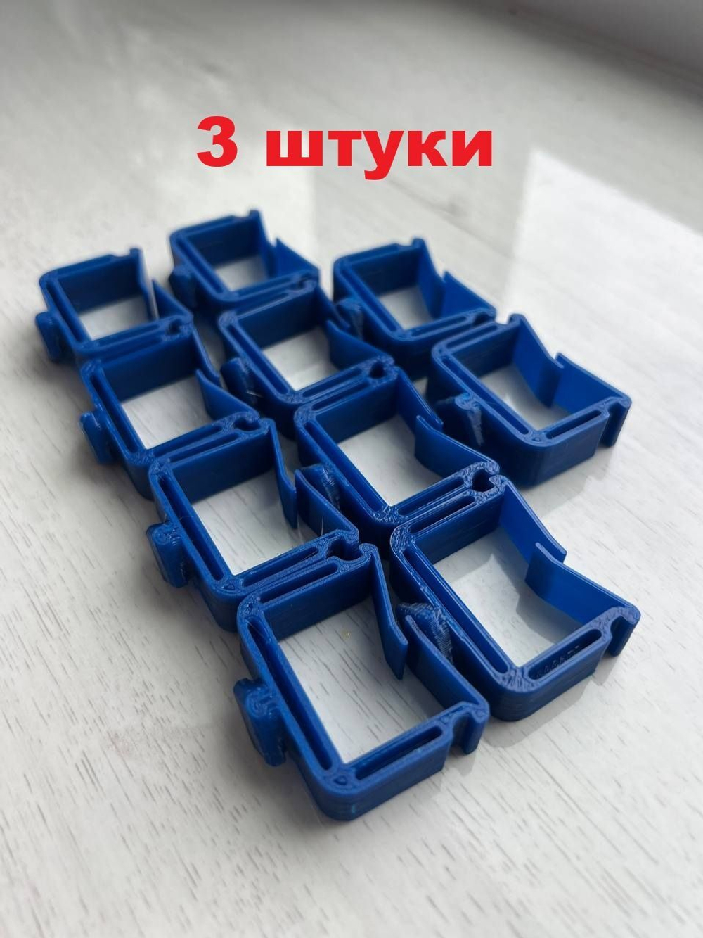 Пластиковый зажим ED44P10 для фиксации в шкафу кабеля (3шт упаковка) диам. до 28.5мм (крепится на DIN-рейку)