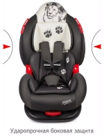 Детское автомоб. кресло Siger "Кокон ISOFIX" серо-бежевый лев, 1-7 лет, 9-25 кг, группа 1/2, шт