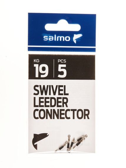 Коннекторы для поводков с вертлюгом Salmo 19кг 5шт.