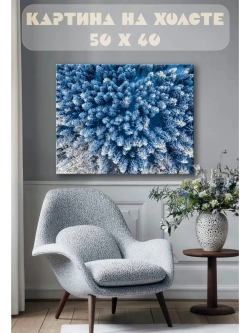 Картина на стену 40 X 50 Снежный лес
