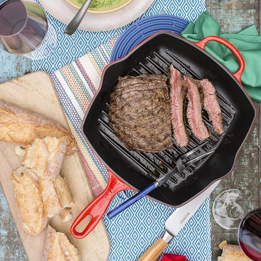 Le Creuset Чугунная сковорода-гриль диаметром 26 см вишневого цвета. 20183260600422