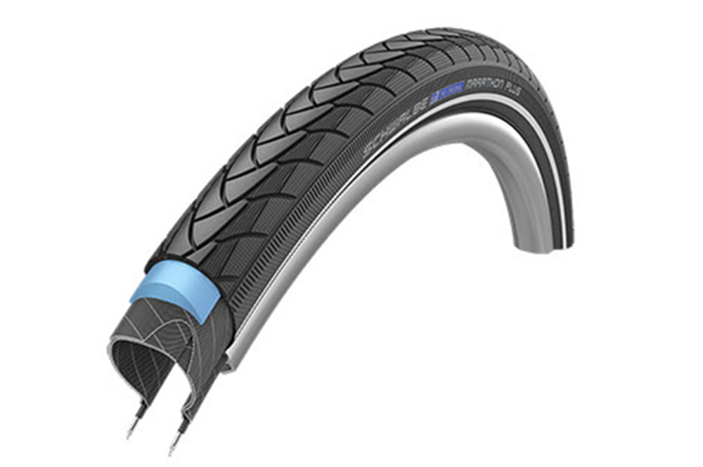 Покрышка. 28x1.75 (47-622) 05-11100771 MARATHON PLUS Perf, SmartGuard СУПЕР АНТИПРОКОЛ, TwinSkin B/B+RT (светоотр полоса) HS440 EC 67EPI 33B SCHWALBE