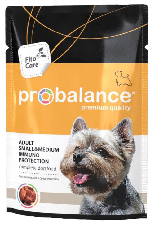 Влажный корм Pro Balance Immuno Small & Medium для собак мелких и средних пород, 85 г
