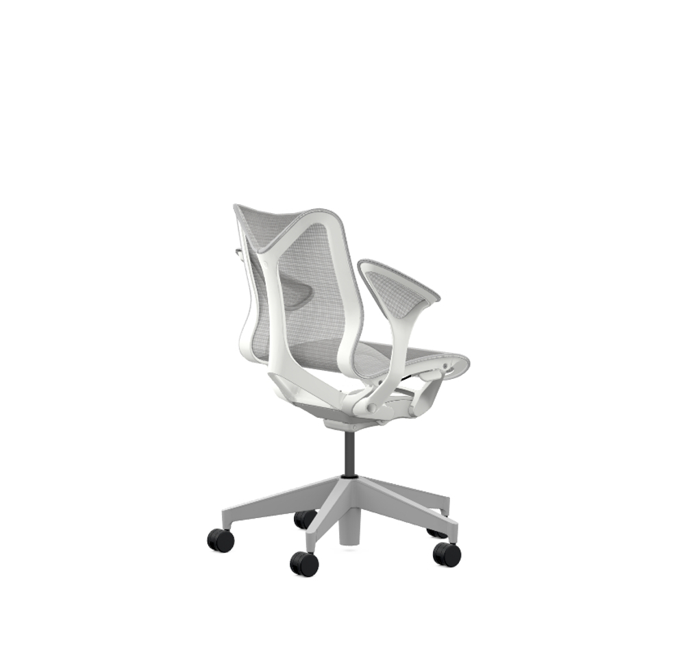 Кресло Herman Miller Cosm, низкая спинка, цвет Mineral, подлокотники «лепестки» (Leaf)