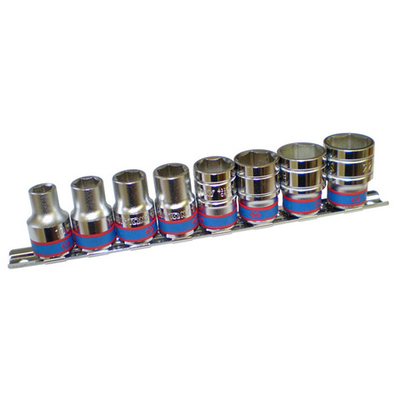KING TONY (4510MR) Набор торцевых головок 1/2", 6-гранные, 10-22 мм, 8 предметов