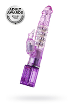 Вибратор с клиторальным стимулятором A-Toys by TOYFA High-Tech fantasy, TPE, фиолетовый, 26,5 см