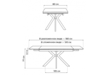 Керамический стол Woodville Катчел-2 120(180)x80 matte черный мрамор, черный