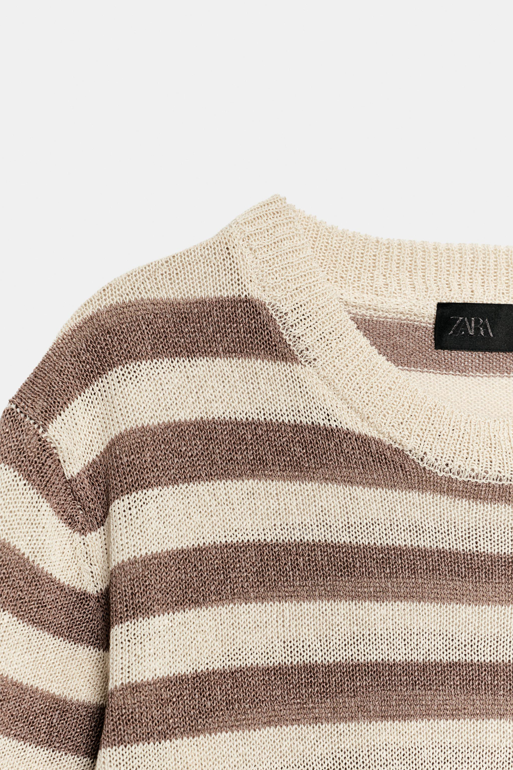 ТРИКОТАЖНЫЙ ТОП С КОРОТКИМИ РУКАВАМИ — ZARA