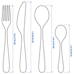 Набор столовых приборов на 6 персон IKEA BEHAGFULL (БЕХАГФУЛЛ), Нержавеющая сталь, 24 шт