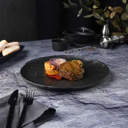 Тарелка d 29 см Uneven Side Black Raw Stellar P.L. Proff Cuisine [3]