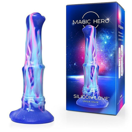 Сине-голубой фантазийный фаллоимитатор 25см Bior Toys Magic Hero MH-13038