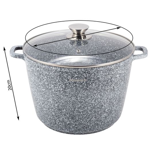 Кастрюля 10 л. из литого алюминия Ofenbach NB 100504 с мраморным антипригарным покрытием