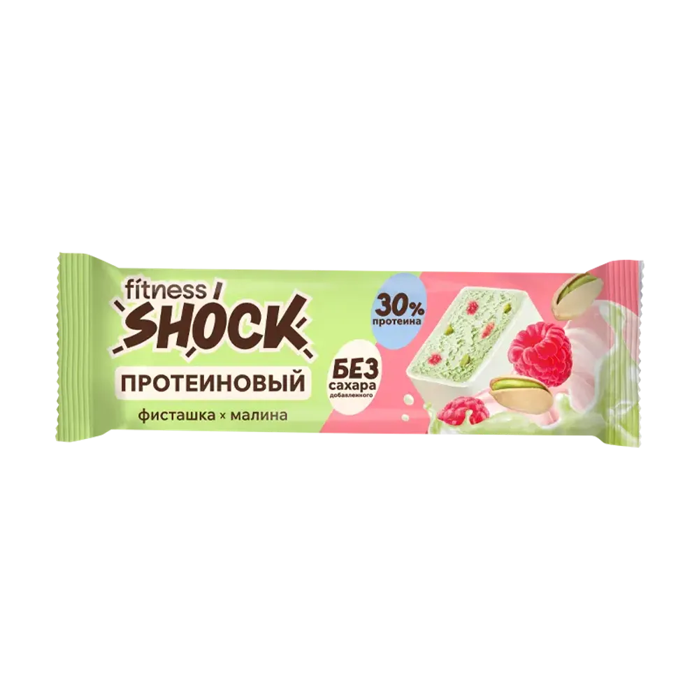 Батончик Fitnes Shock 40г Фисташка и малина