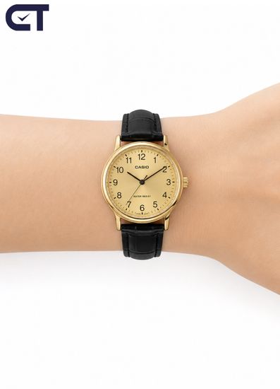 Casio LTP-V001GL-9B General часы наручные женские — золотистая классика с циферблатом цвета шампань