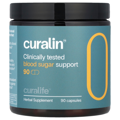 CuraLife, CuraLin улучшенная поддержка уровня глюкозы, 90 капсул