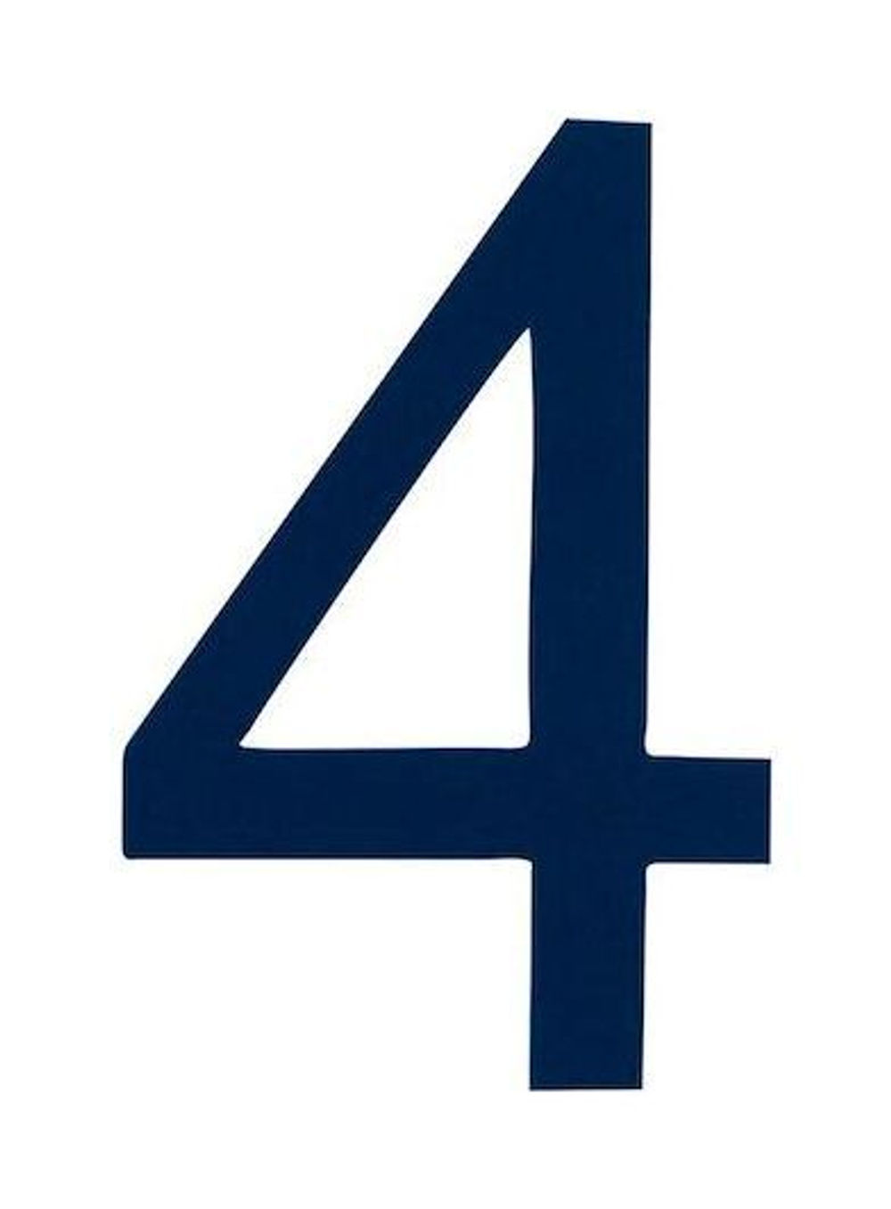 Знак номера 4, синий