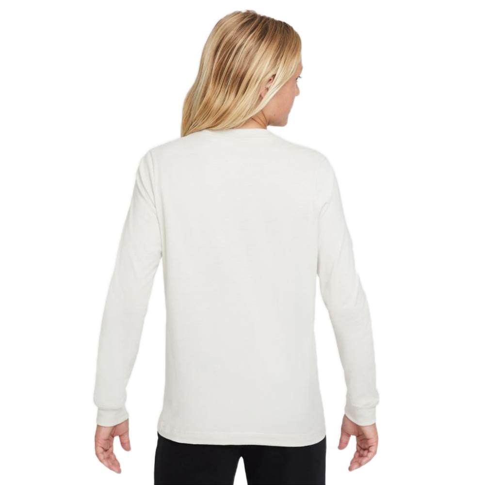 Футболка для мальчика теннисная Nike NSW Tee LS Embedded Futura B - light bone