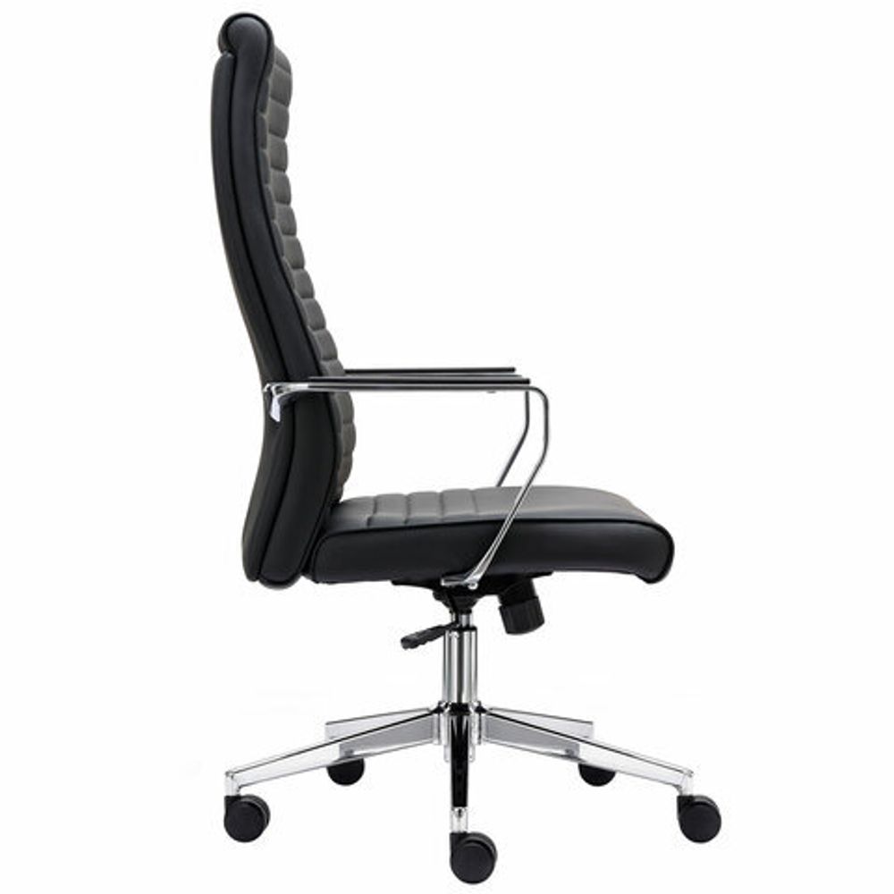 Кресло BRABIX PREMIUM "Solo EX-730", алюминий, хром, экокожа, черное, 532936